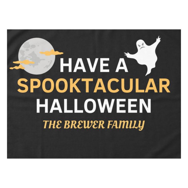 Toalha De Mesa Tablecloth de Halloween Spooktacular Personalizada (Frente (Horizontal))