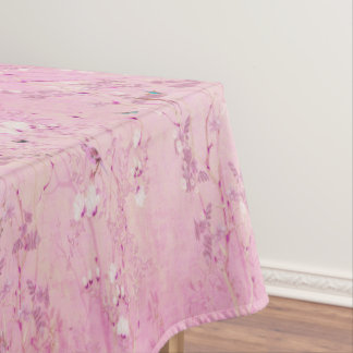 Toalha De Mesa Tablecloth de Jantar de Algodão Chinoiserie Rosa
