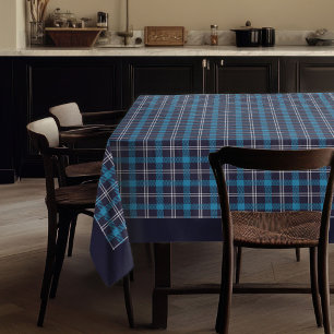 Toalha De Mesa Tablecloth de marinho e Xadrez Azul para Estilo de