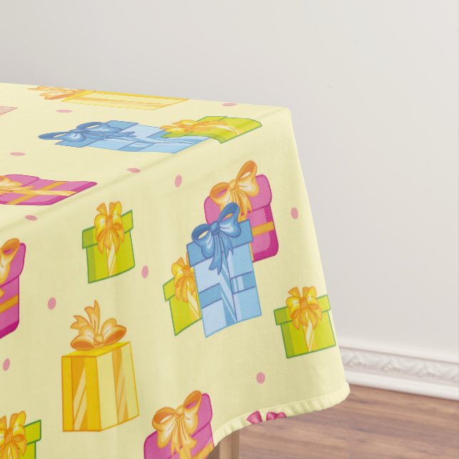 Toalha De Mesa Tablecloth de Mesa de Presente de Partido Amarelo (Posição Original)