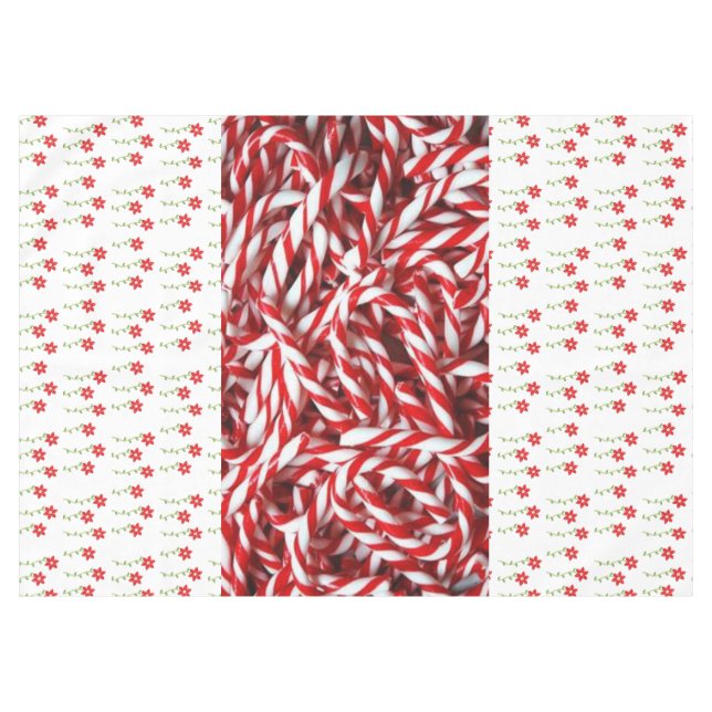 Toalha De Mesa Tablecloth de Natal, Candy Cane Tablecloth (Frente (Horizontal))