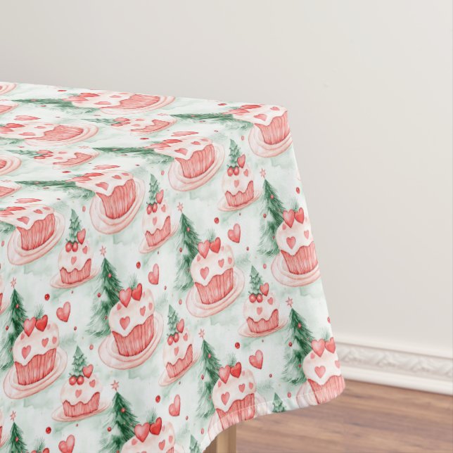 Toalha De Mesa Tablecloth de Natal da Terra do Bolo Candy (Posição Original)