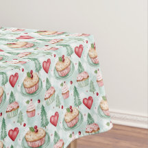 Tablecloth de Natal do cupcake