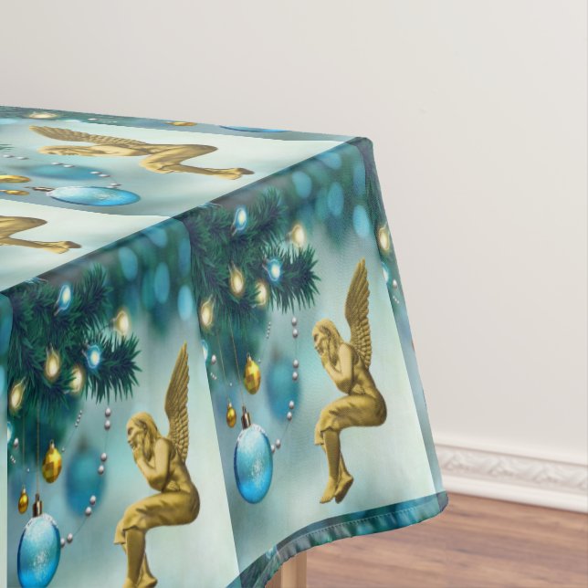 Toalha De Mesa Tablecloth de Natal, Feliz Natal, Angel (Posição Original)