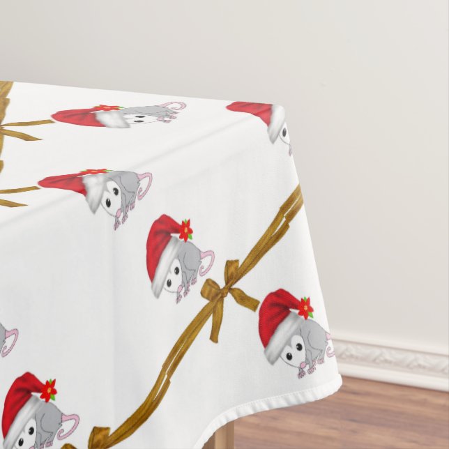 Toalha De Mesa Tablecloth de Natal, Feliz Natal Possum (Posição Original)