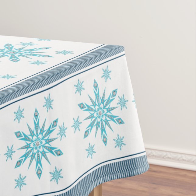 Toalha De Mesa Tablecloth de Natal, Floco de Neve (Posição Original)