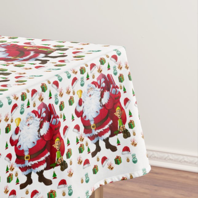Toalha De Mesa Tablecloth de Natal, Papais noeis (Posição Original)