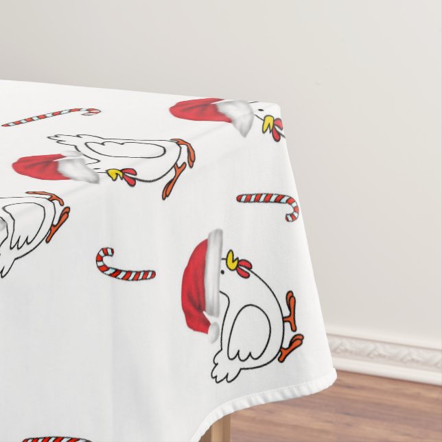 Toalha De Mesa Tablecloth de Natal, Pintinhos de Natal Feliz (Posição Original)