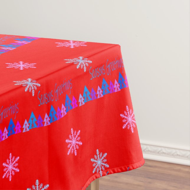 Toalha De Mesa Tablecloth de Natal, Seasons cumprimenta vermelho (Posição Original)