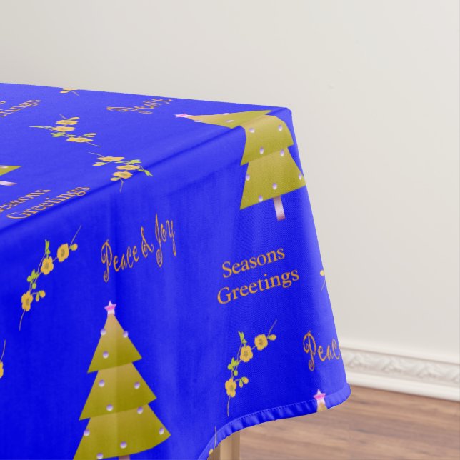 Toalha De Mesa Tablecloth de Natal, Seasons Saudando Paz e Joy (Posição Original)