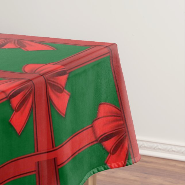 Toalha De Mesa Tablecloth de Natal, Verde Arco Vermelho (Posição Original)