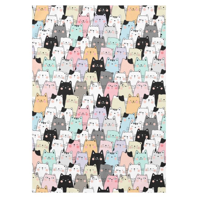 Toalha De Mesa Tablecloth de Padrão de Gato Gato (Frente)