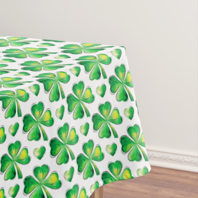Toalha De Mesa Tablecloth de Padrão de Shamrock Verde (Posição Original)