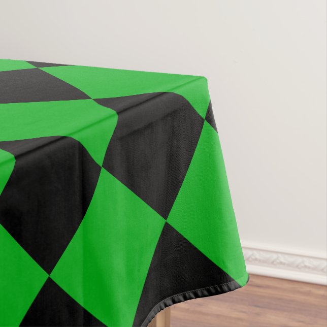 Toalha De Mesa Tablecloth de Padrão de Verificação Verde Preto (Posição Original)