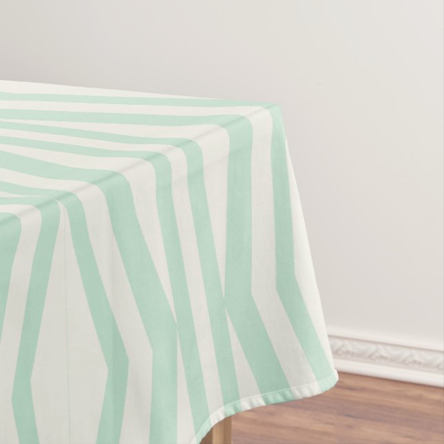 Toalha De Mesa Tablecloth de Padrão Geométrico do Mint Cream (Posição Original)