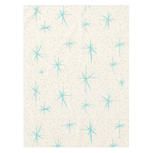 Toalha De Mesa Tablecloth de Starbursts de turquesa da era