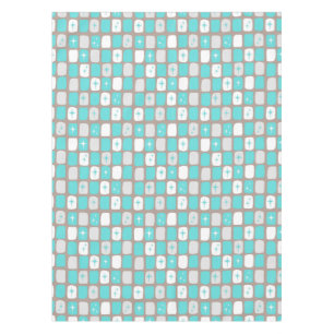 Toalha De Mesa Tablecloth de Starbursts Retro Turquoise *impress