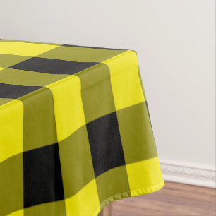 Toalha De Mesa Tablecloth de Xadrez Amarela