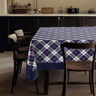 Toalha De Mesa Tablecloth de Xadrez do Marinho de Coral Chic para