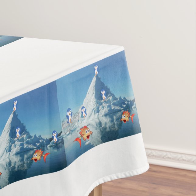 Toalha De Mesa Tablecloth Dia de os namorados Pinguim (Posição Original)