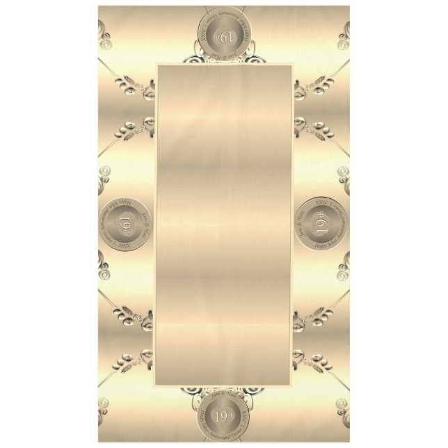 Toalha De Mesa Tablecloth do aniversário de casamento de Bronze,  (Frente)