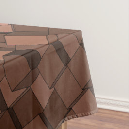 Toalha De Mesa Tablecloth do Cubo Trendy Mocha Mousse 3D