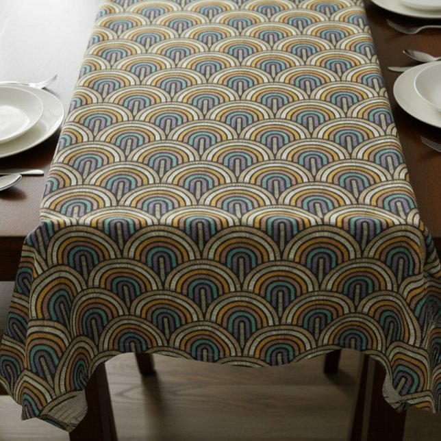 Toalha De Mesa Tablecloth do Padrão de Arco do Bordado Retro (Criador carregado)