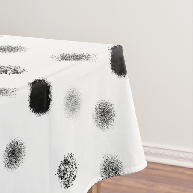 Toalha De Mesa Tablecloth do padrão do círculo abstrato preto e b (Posição Original)
