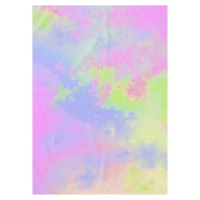 Toalha De Mesa Tablecloth do Rainbow Paint Splatter (Frente)