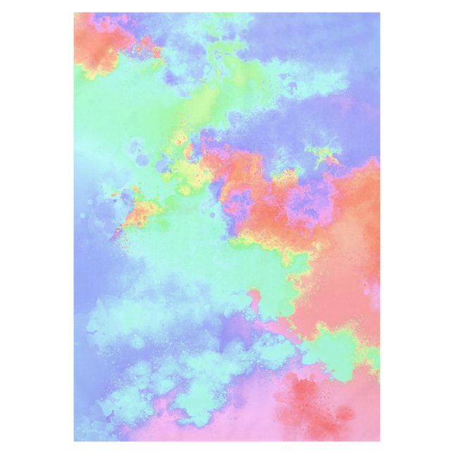 Toalha De Mesa Tablecloth do Rainbow Paint Splatter (Frente)