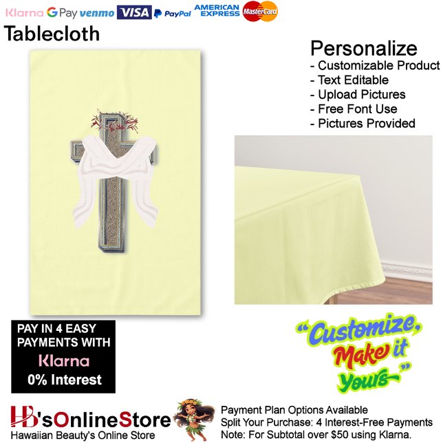 Toalha De Mesa Tablecloth Doméstico Linen Amarelo Fundo (Cross Tablecloth Linen with Yellow Background.
)