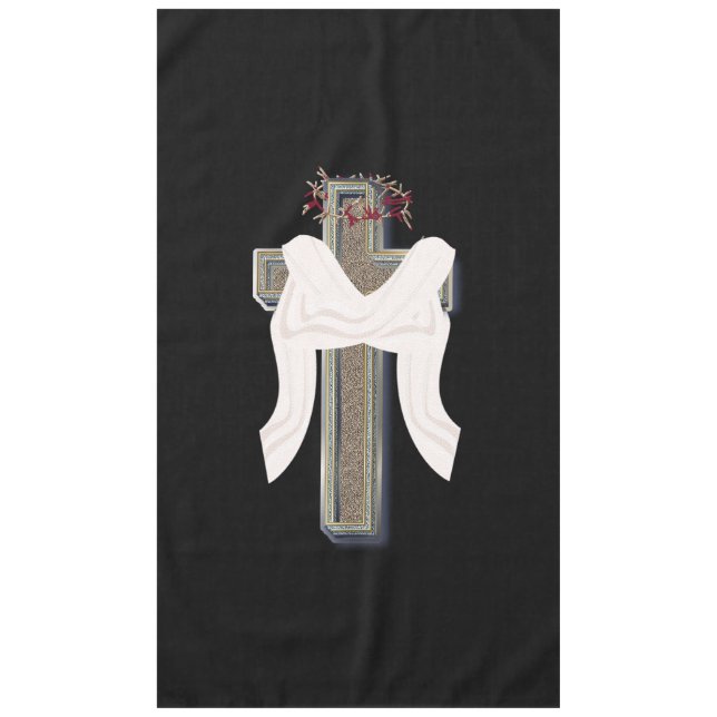 Toalha De Mesa Tablecloth Doméstico Linen Black Fundo (Frente)