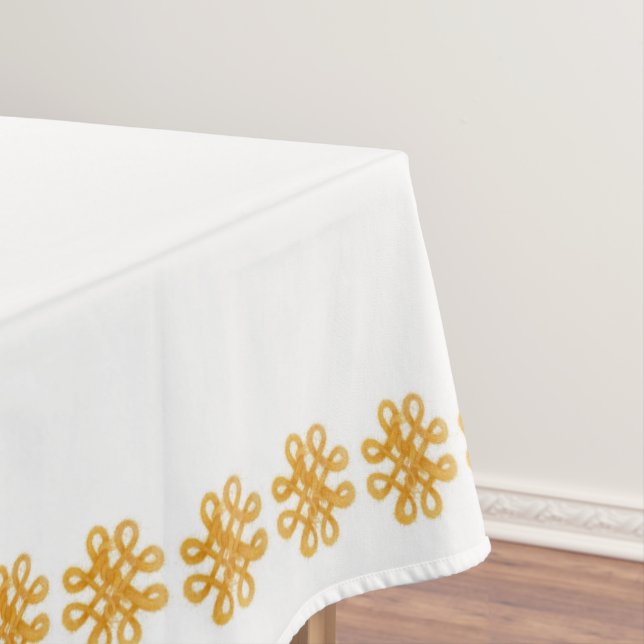 Toalha De Mesa Tablecloth Dourada CELTIC KNOT 52x70 (Posição Original)
