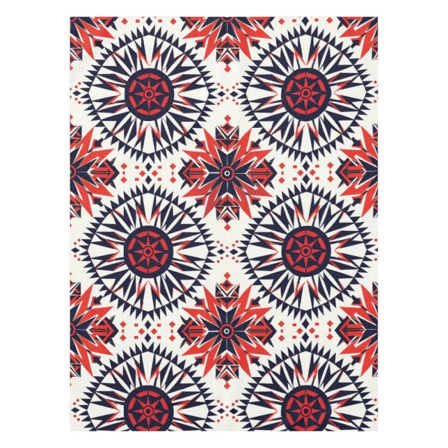 Toalha De Mesa Tablecloth Elegante Cyan "Cosmic Interlock" de Alg (Frente)