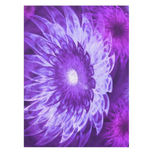 Toalha De Mesa Tablecloth Fantasy Flores Roxo