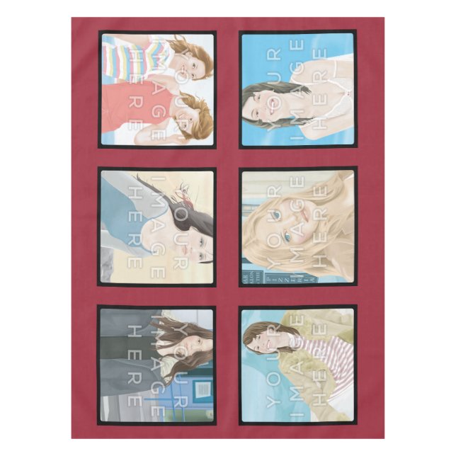 Toalha De Mesa Tablecloth feito sob encomenda vermelho do algodão (Frente)