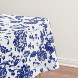 Toalha De Mesa Tablecloth floral azul