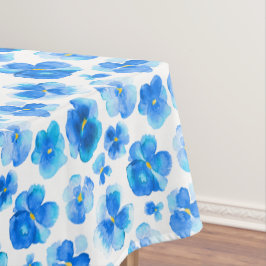 Toalha De Mesa Tablecloth floral da flor do amor perfeito azul da
