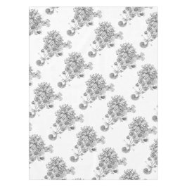 Toalha De Mesa tablecloth floral preto e branco