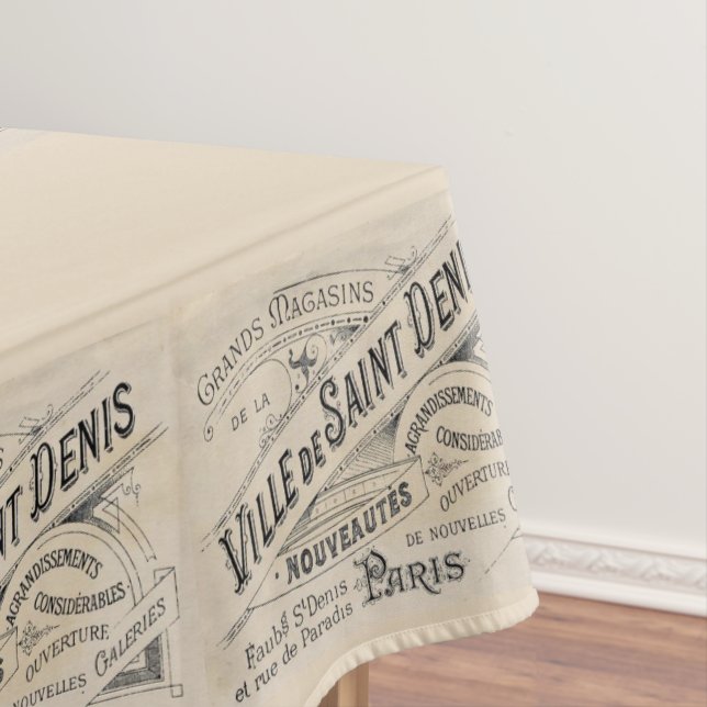 Toalha De Mesa Tablecloth France Paris beige black (Posição Original)