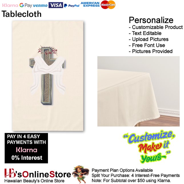 Toalha De Mesa Tablecloth Household Linen Beige Fundo (Cross Tablecloth Linen with Beige Background.)