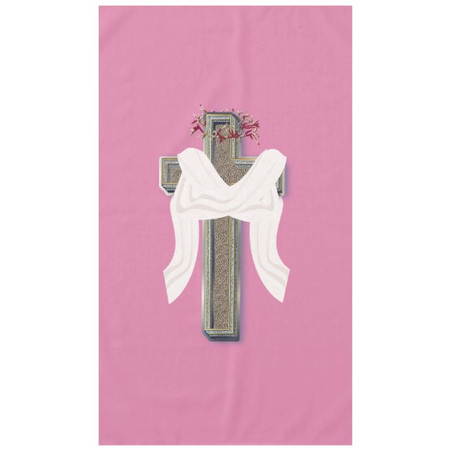 Toalha De Mesa Tablecloth Household Linen Pink Background (Frente)