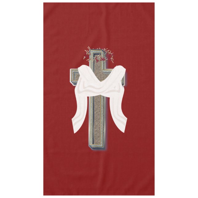 Toalha De Mesa Tablecloth Household Linen Red Background (Frente)