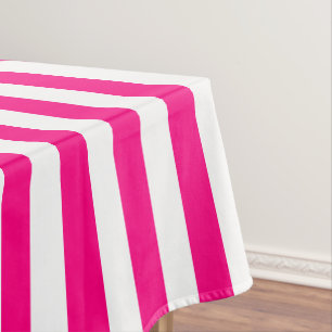 Toalha De Mesa Tablecloth largo moderno da listra do rosa quente