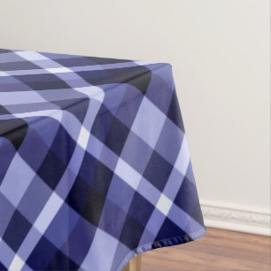 Toalha De Mesa Tablecloth Média do Padrão de Xadrez Azul do Marin