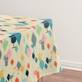 Toalha De Mesa Tablecloth meio século Modern Cocktails
