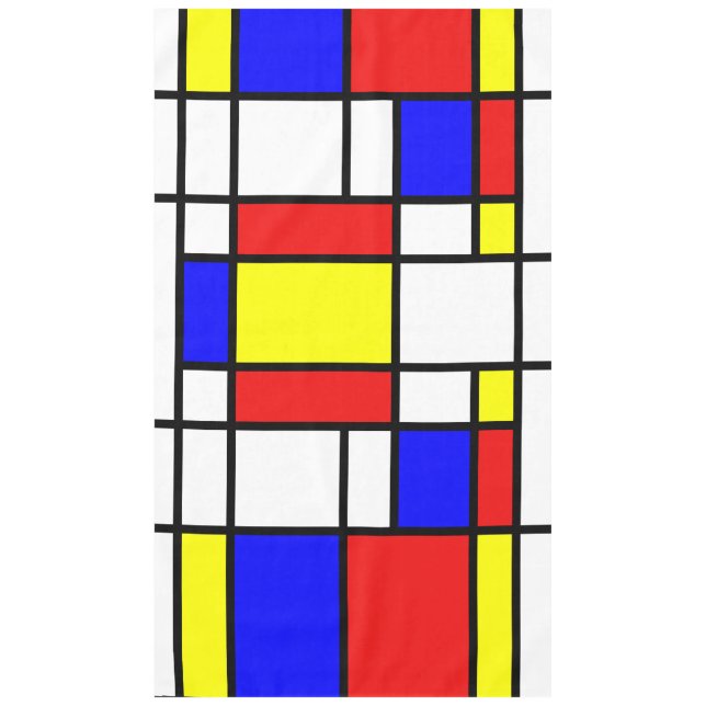 Toalha De Mesa Tablecloth Mondrian Art Style Colorful Standard (Frente)