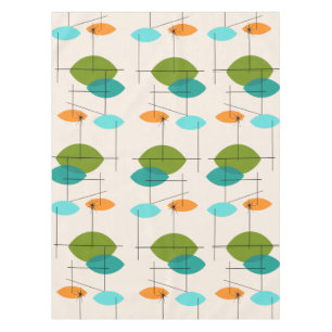 Toalha De Mesa Tablecloth móvel atômico retro do teste padrão