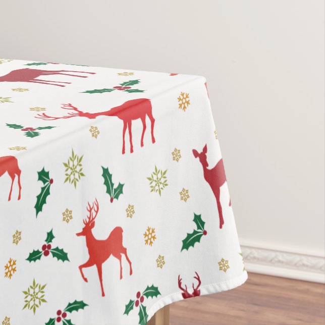 Toalha De Mesa Tablecloth Natal Red Deers (Posição Original)