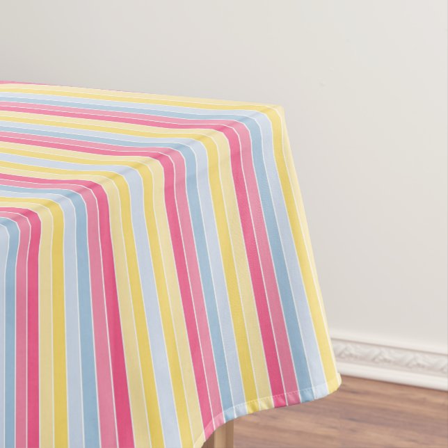 Toalha De Mesa Tablecloth Pastel Stripe (Posição Original)